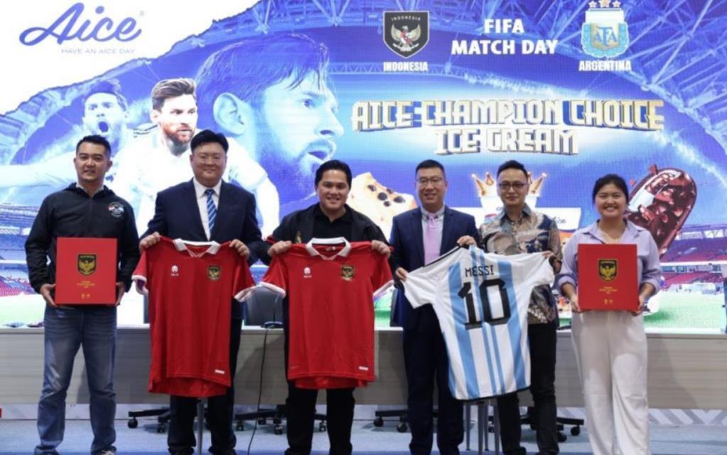 Aice Group Bersama PSSI Sukseskan Pertandingan Akbar Indonesia vs Argentina