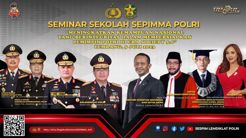 Songsong Kepemimpinan Era Society 5.0, Sespimma Lemdiklat Polri Gelar Seminar Sekolah