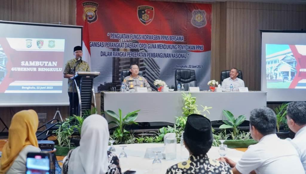 Gubernur Rohidin Hadiri Kegiatan Pembinaan Peningkatan Kemampuan Bagi Penyidik Polri dan PPNS