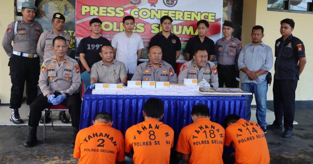 Ops Antik Nala Polres Seluma Sukses Amankan 4 Tersangka Kasus Narkoba
