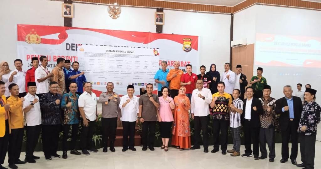 Polda Bengkulu Gelar Deklarasi Pemilu Damai, Ajak Ciptakan Suasana Kondusif