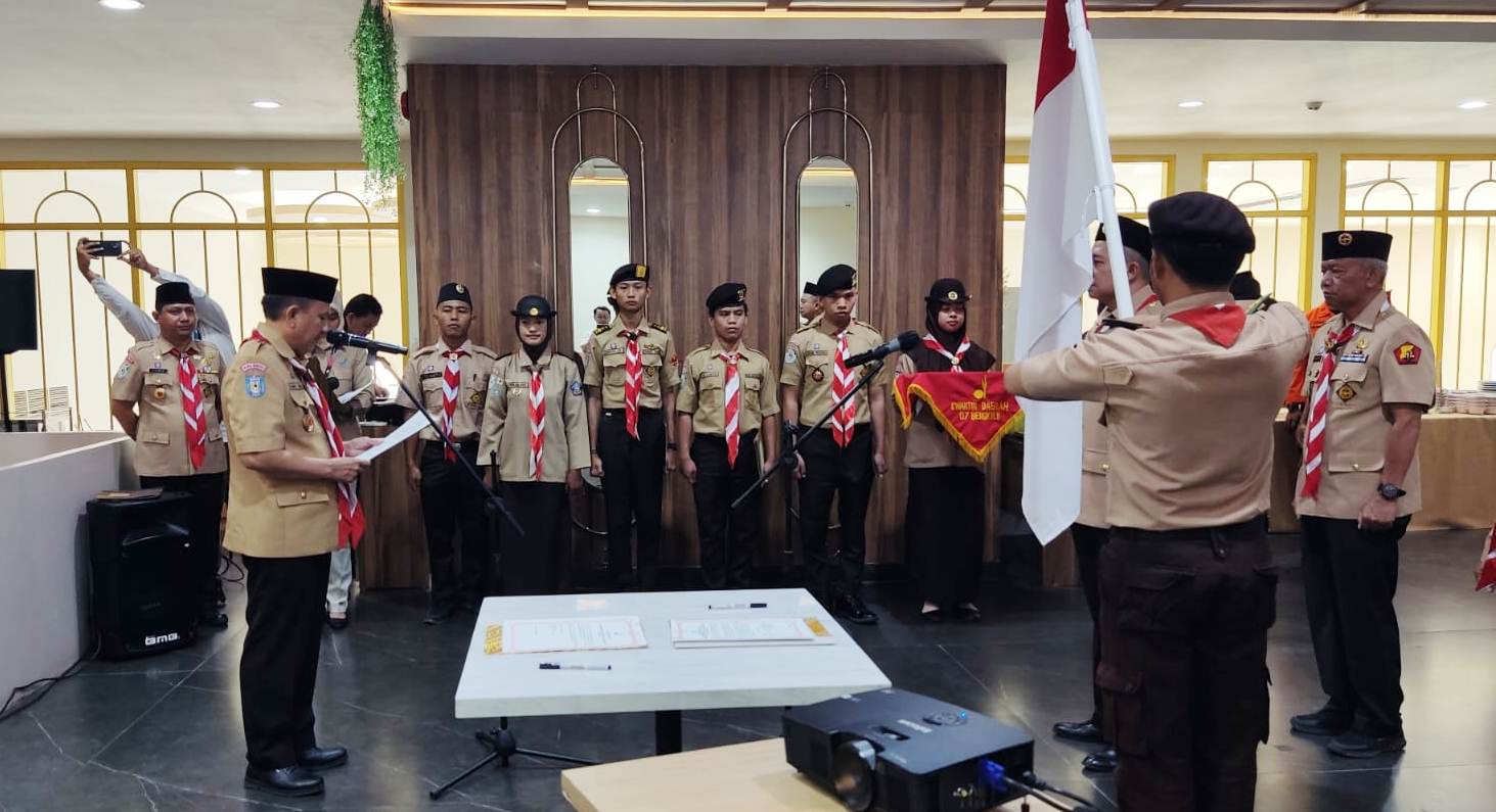 Ketua Kwarda Bengkulu Lantik Mabisaka dan Pinsaka BPOM