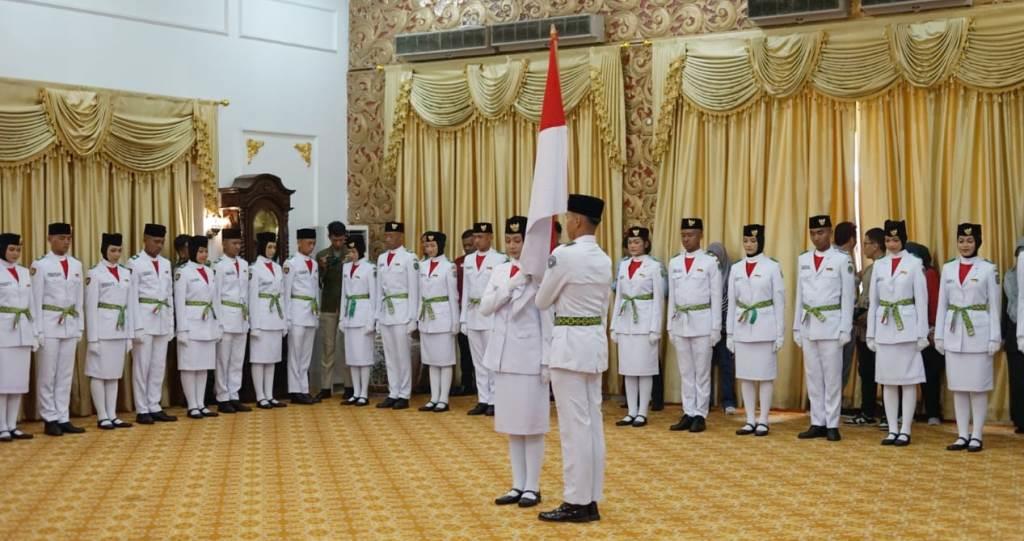 54 Anggota Paskibraka Provinsi Bengkulu Dikukuhkan