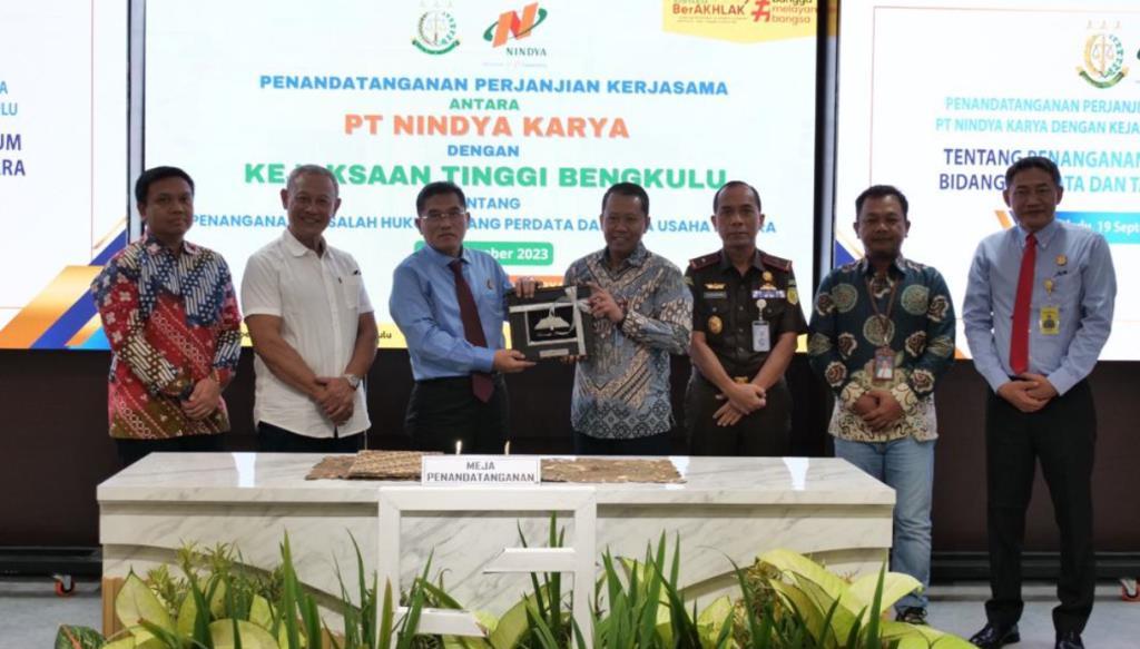 Garap Proyek Rp 105 Miliar di Bengkulu, PT Nindya Karya MoU dengan Kejati
