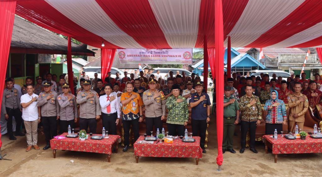 Wabup Lebong Resmikan Desa Ladang Palembang sebagai Kampung Bebas Narkoba