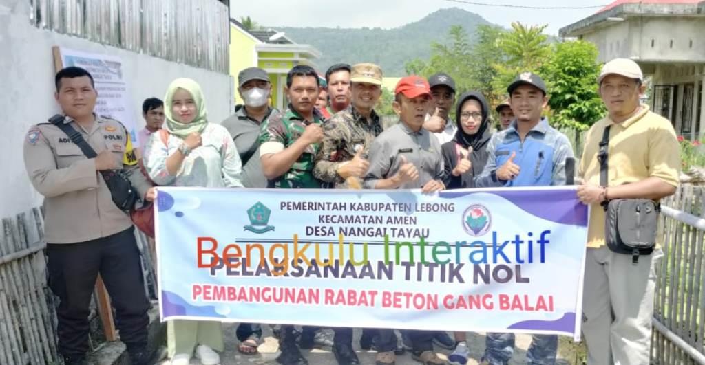 Pemdes Nangai Tayau Laksanakan Titik Nol Pengerjaan Rabat Beton Tahap II
