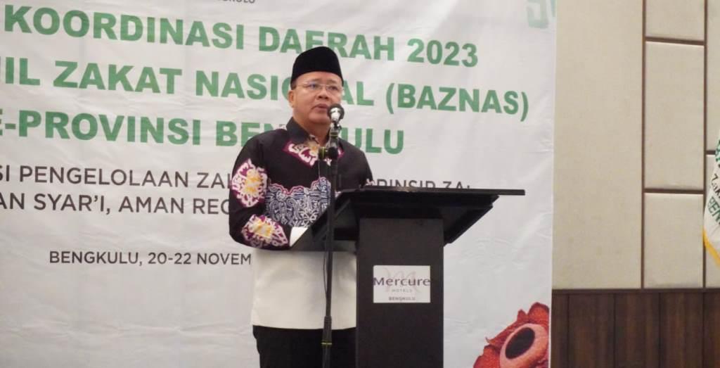 Hadir di Rakorda Baznas 2023, Gubernur Rohidin Ingatkan Optimalisasi Program Zakat