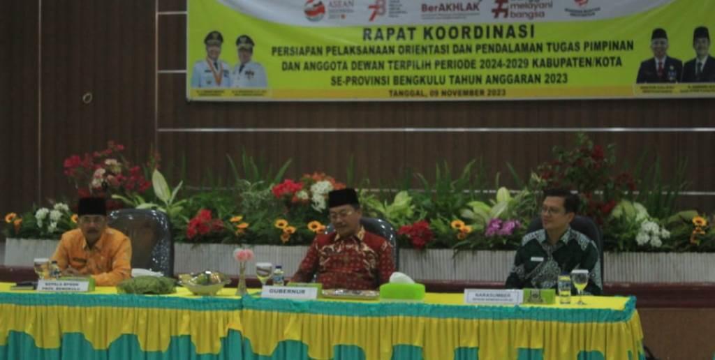 Pemprov Bengkulu Gelar Persiapan Orientasi Anggota Dewan Periode 2024-2029