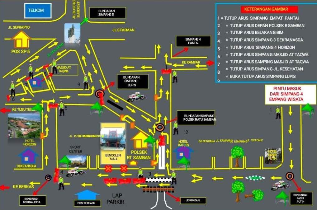 Antisipasi Macet Tahun Baru, Lalin Menuju Objek Wisata di Bengkulu Akan Direkayasa