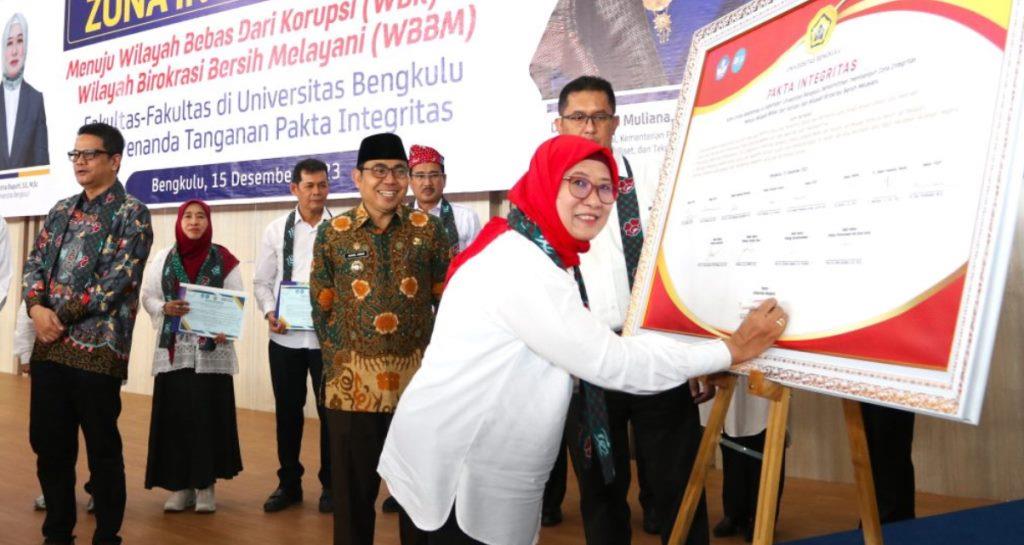 Pemprov Bengkulu Dukung Pencanangan Zona Integritas di Kampus Unib