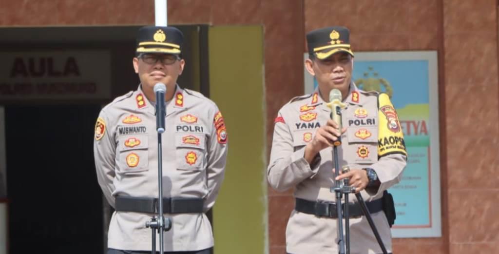 Pisah Sambut Kapolres Mukomuko, AKBP Yana Supriatna Apel Perdana