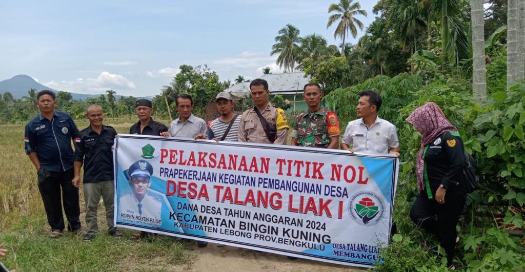 Pemdes Talang Leak I Laksanakan Titik Nol Pembangunan Irigasi