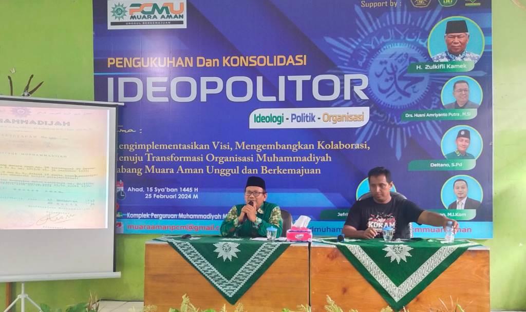 PCM Muara Aman Kukuhkan 4 Ranting dan Gelar Diskusi Ideopolitor
