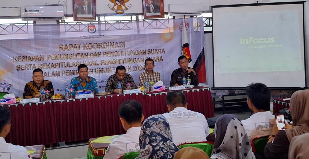 KPU Kaur Gelar Rakor Jelang Pungut-Hitung Pemilu 2024