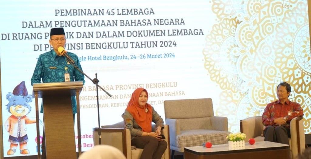 Sekda Isna Fajri Hadiri Kegiatan Pembinaan 45 Lembaga Kantor Bahasa Bengkulu