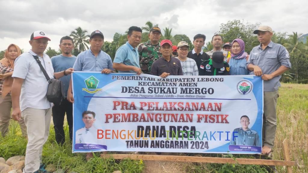 Pemdes Sukau Mergo Gelar Kegiatan Titik Nol Pembangunan JUT dan SPAL