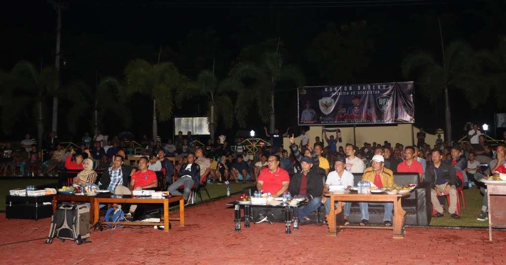 Polres Mukomuko Gelar Nobar Laga Semi Final AFC U-23 Indonesia Versus Uzbekistan