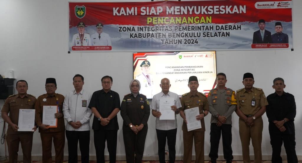 Bupati Gusnan Mulyadi Tandatangani Zona Integritas  WBK dan WBBM