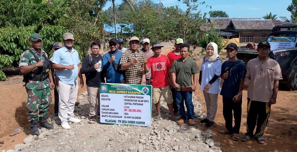 Pemdes Sumber Harapan Prioritaskan Anggaran DD 2024 Bangun Jalan Sentra Pertanian