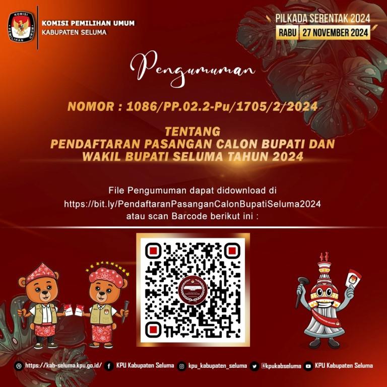 KPU Seluma Umumkan Jadwal dan Persyaratan Pendaftaran Cakada