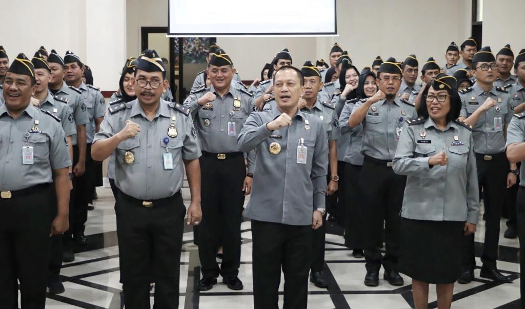 Kemenkumham Bengkulu Ikuti Apel Pagi Virtual Bersama Menkumham Supratman Andi Agtas