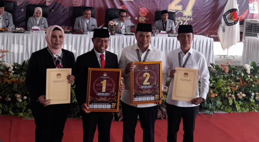 KPU Lebong Resmi Menetapkan Nomor Urut Cabup dan Cawabup, Kopli-Royana Nomor Satu