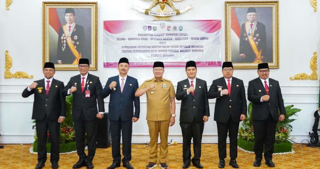 Gubernur Rohidin Lantik Pjs 5 Kabupaten dan 1Kota Jelang Pilkada 2024