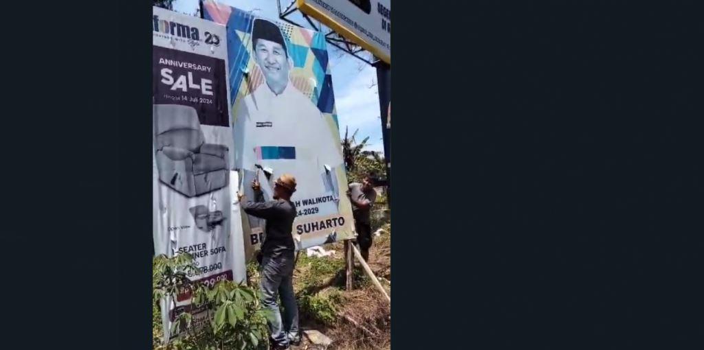 Paling Tertib, Tim Benny Suharto Turunkan Alat Peraga Sosialisasi