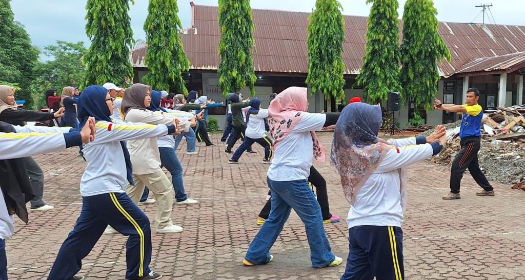 Tingkatkan Kebugaran dan Kebersamaan, Dinas Dikbud Provinsi Bengkulu Gelar Senam Bersama