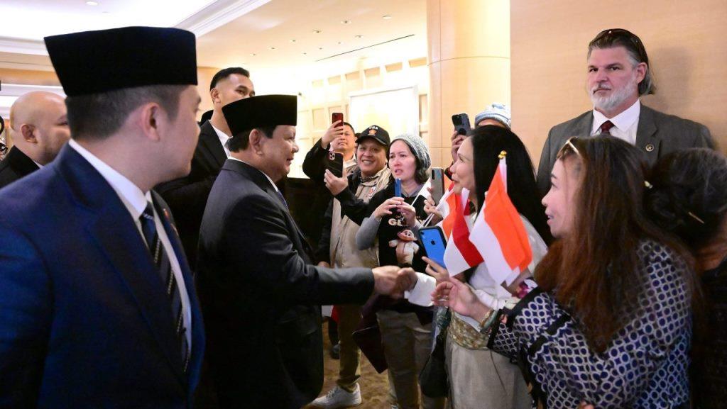 Warga Indonesia Sambut Hangat Presiden Prabowo di Amerika
