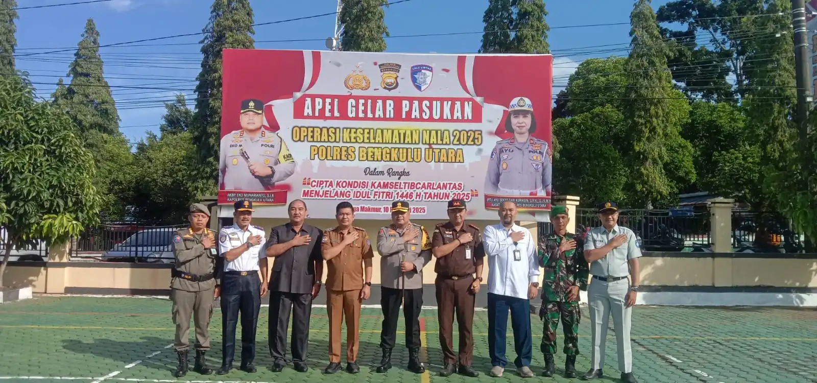 Jelang Operasi Keselamatan Nala 2025, Polres Bengkulu Utara Laksanakan Apel Pagi
