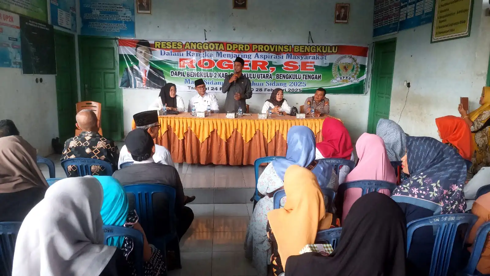 Reses Anggota DPRD Provinsi Bengkulu, Roger, di Desa Pondok Kelapa, Kecamatan Pondok Kelapa, Bengkulu Tengah, Kamis, 27 Februari 2025, Foto: Dok