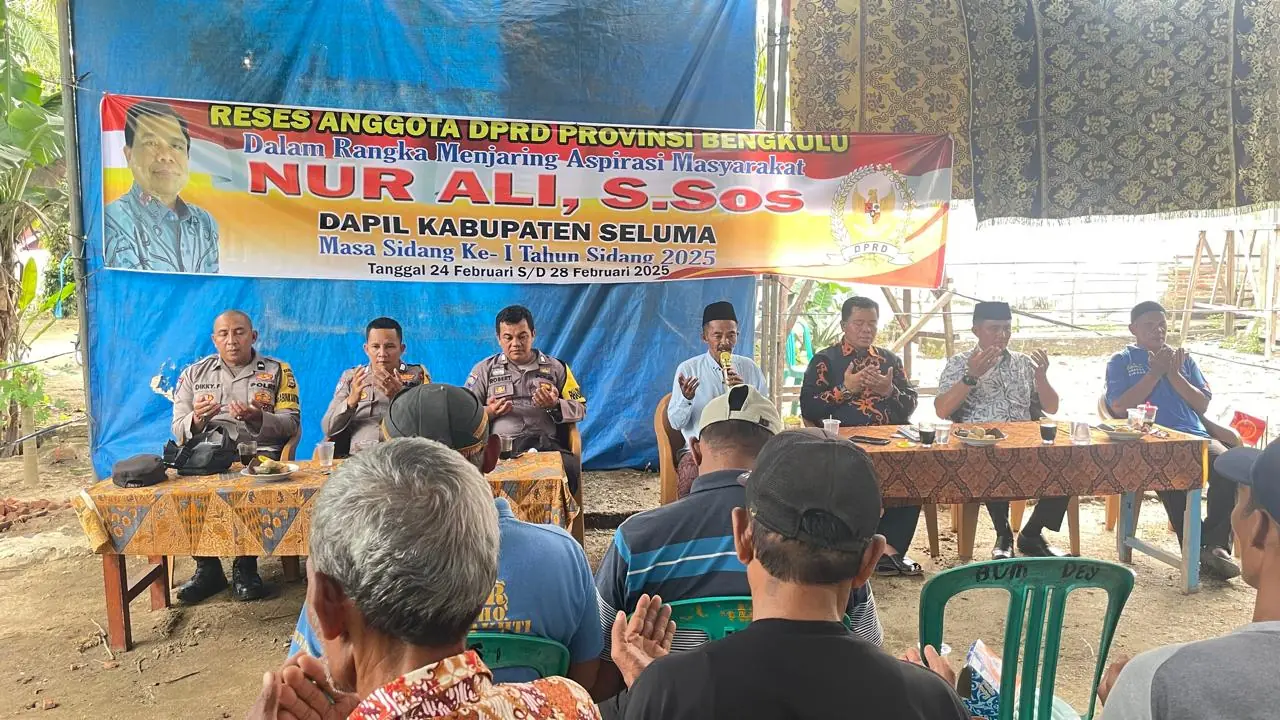 Reses Anggota DPRD Provinsi Bengkulu, Nur Ali, S.Sos, di Desa Rawa Indah, Kabupaten Seluma, Foto: Dok