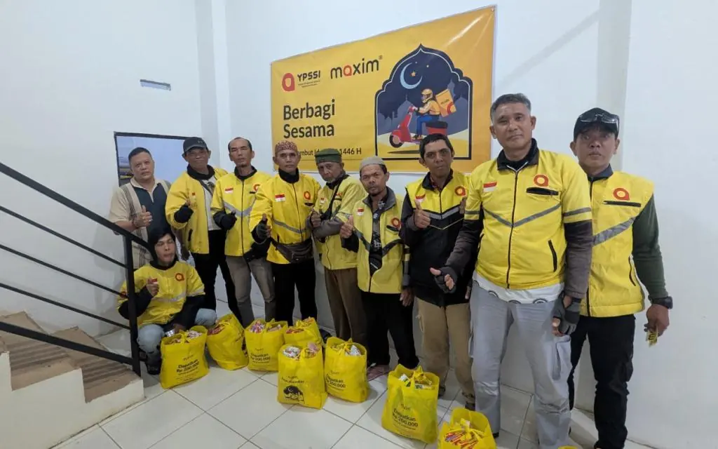 Maxim Bantu Sembako untuk Mitra Driver di Bengkulu