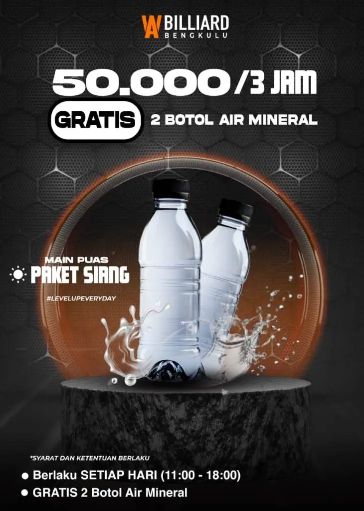 Promo “Siang Main Puas” AW Billiard Bengkulu
