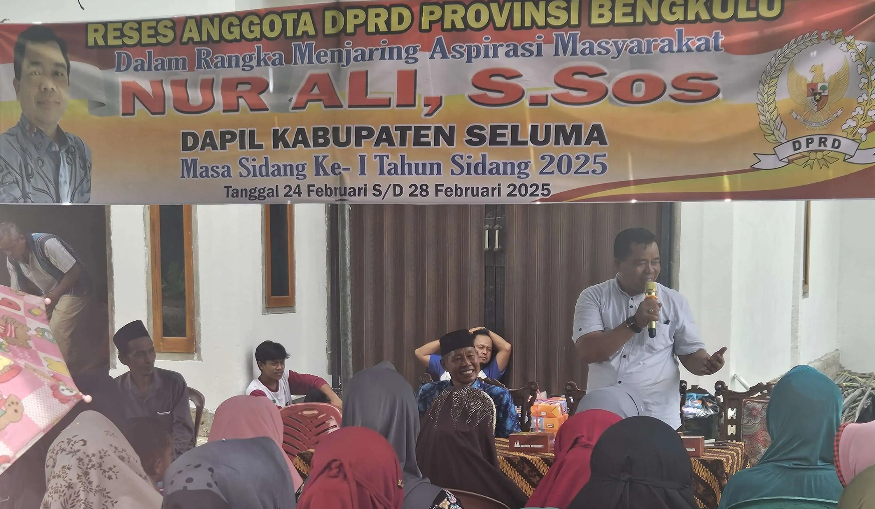 Reses Anggota DPRD Provinsi Bengkulu, Nur Ali, S.Sos di Desa Talang Kabu, Kabupaten Seluma, Foto: Dok