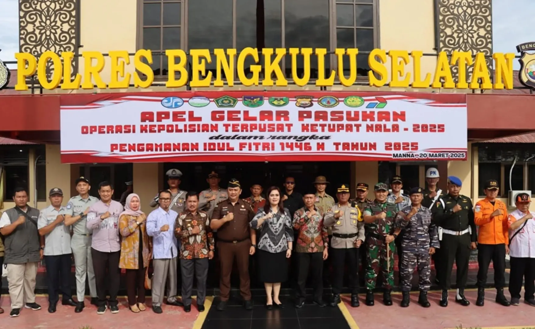 Sekda Bengkulu Selatan Hadiri Apel Gelar Pasukan Operasi Ketupat Nala 2025
