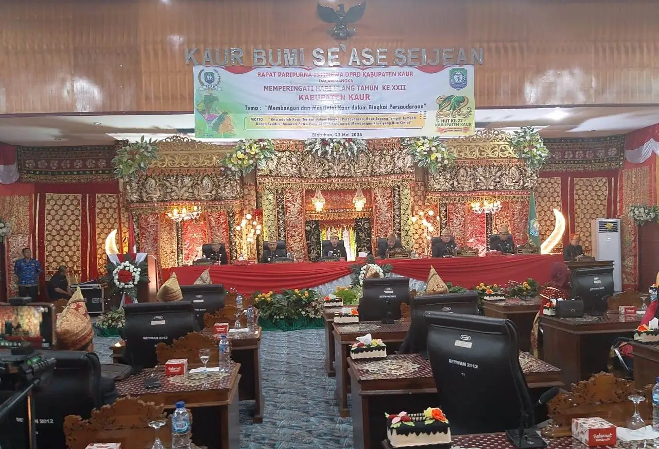 DPRD Kaur Gelar Sidang Paripurna Istimewa Peringati HUT ke-22 Kabupaten Kaur