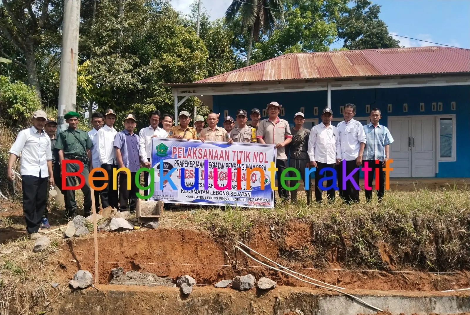 Pemdes Mangkurajo Gelar Pra Pelaksanaan Pembangunan Pelapis Tebing 162 Meter