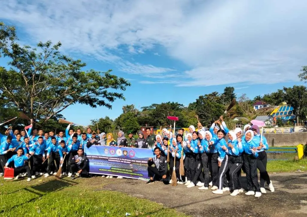 Duta Pancasila Paskibraka Gelar Aksi Bersih-bersih dan Tebar 3.000 Bibit Ikan di Bendungan Air Seluma