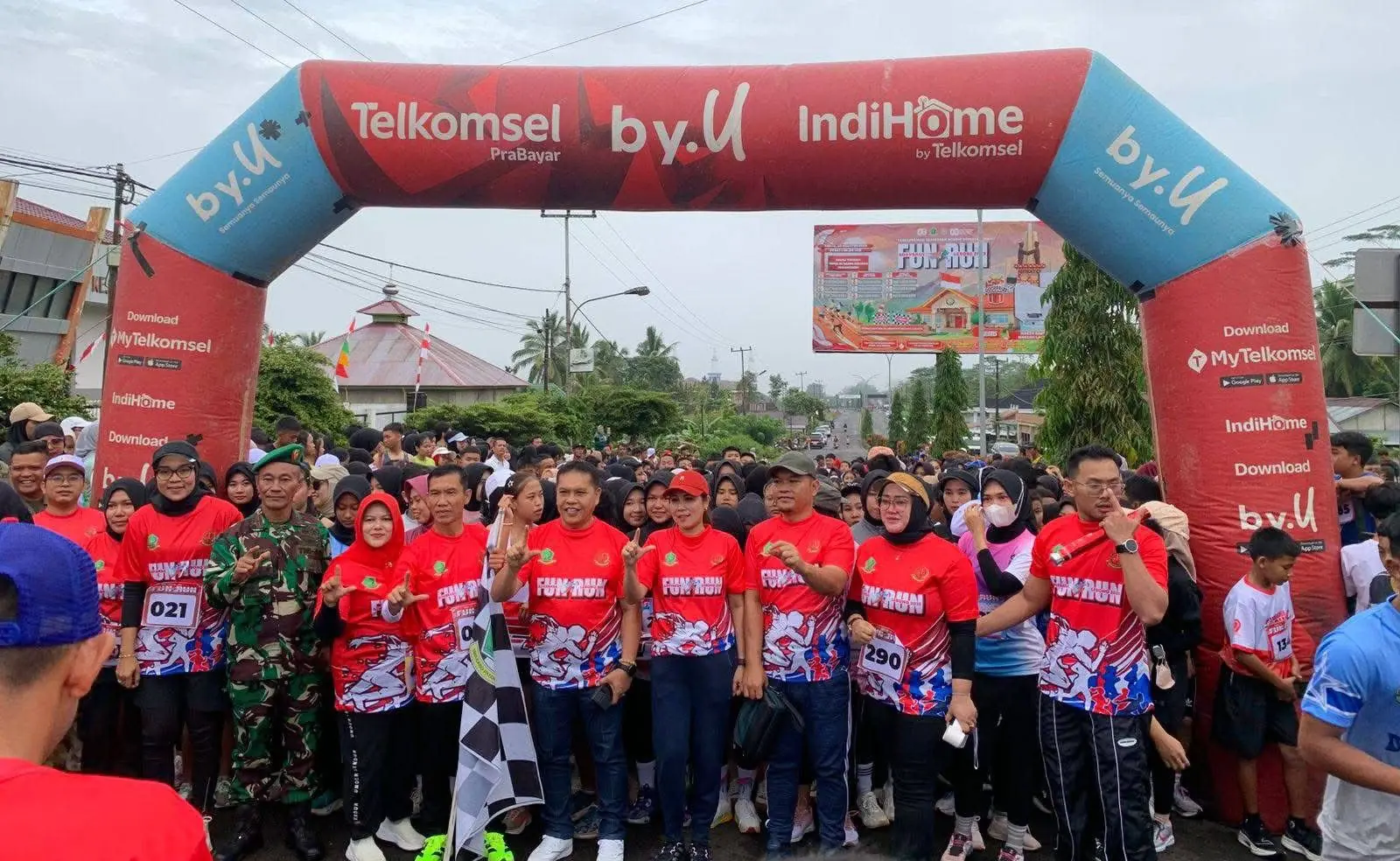 Ratusan peserta ikuti kegiatan Adhayksa Fun Run di Lebong, Provinsi Bengkulu, Foto: Dok