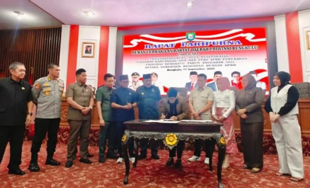 Rapat paripurna DPRD Provinsi Bengkulu, Foto: Dok