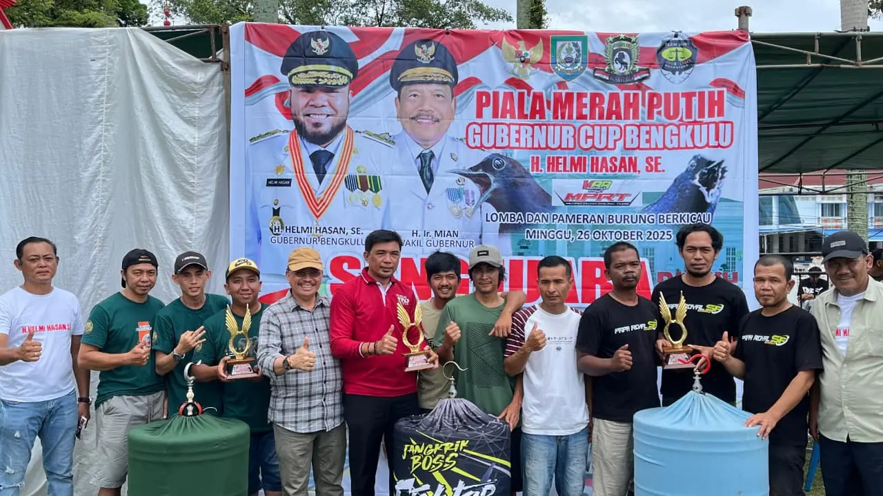 Ratusan Peserta Meriahkan Lomba Burung Berkicau Piala Merah Putih Gubernur Cup 2025