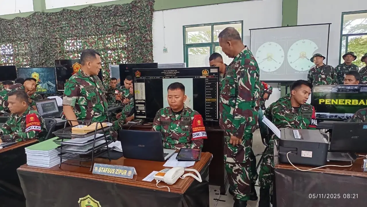 Danpussimpur Tinjau Penggunaan Alat Simpur di Latposko I YTP Komposit 1/Gardapati Kodam XIX/TT