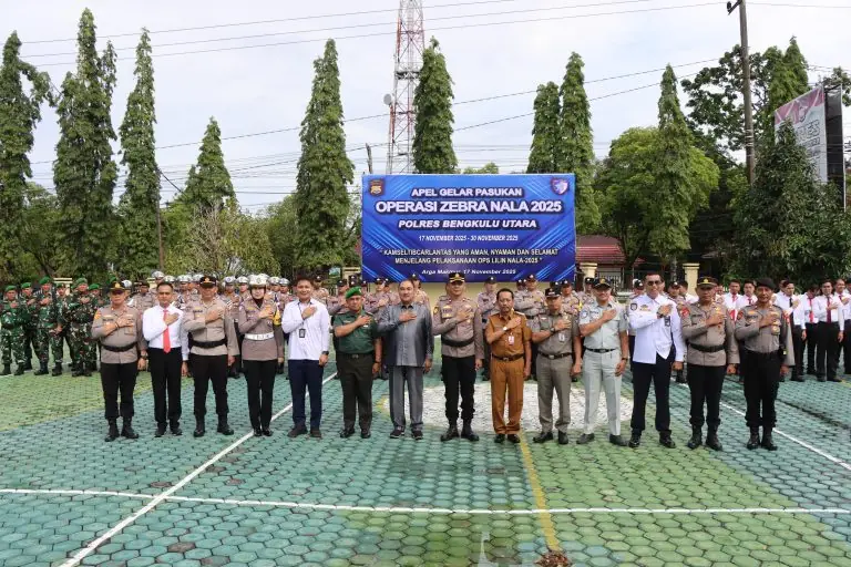 Polres Bengkulu Utara Gelar Apel Pasukan Jelang Operasi Zebra Nala 2025