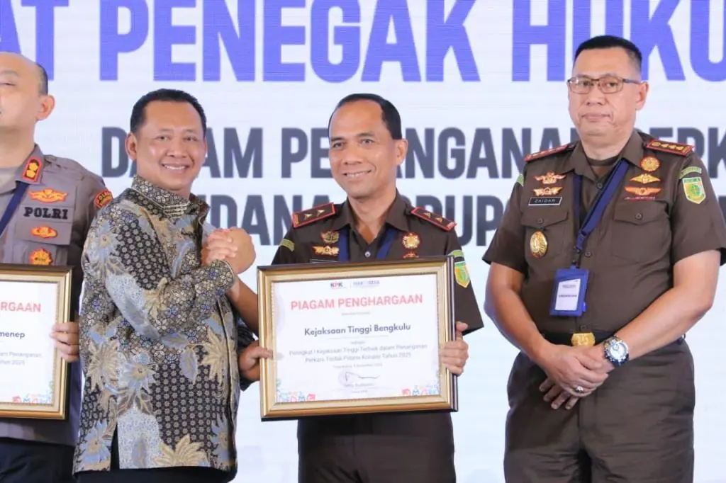 Kejati Bengkulu Raih Peringkat I Nasional dalam Penanganan Perkara Korupsi Tahun 2025