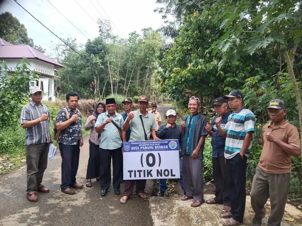 Pemdes Padang Bendar Gelar Titik Nol Pembangunan Drainase