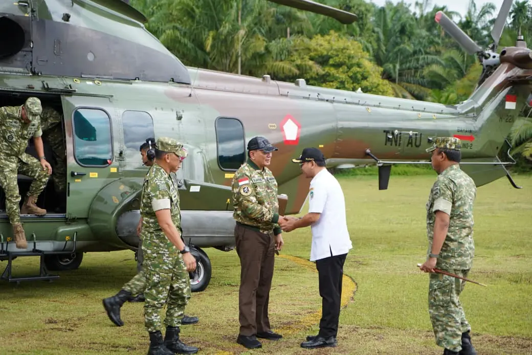 Menhan dan Wakil Panglima TNI Kunjungi Tinjau Pembangunan Batalyon 891/TP di Seluma