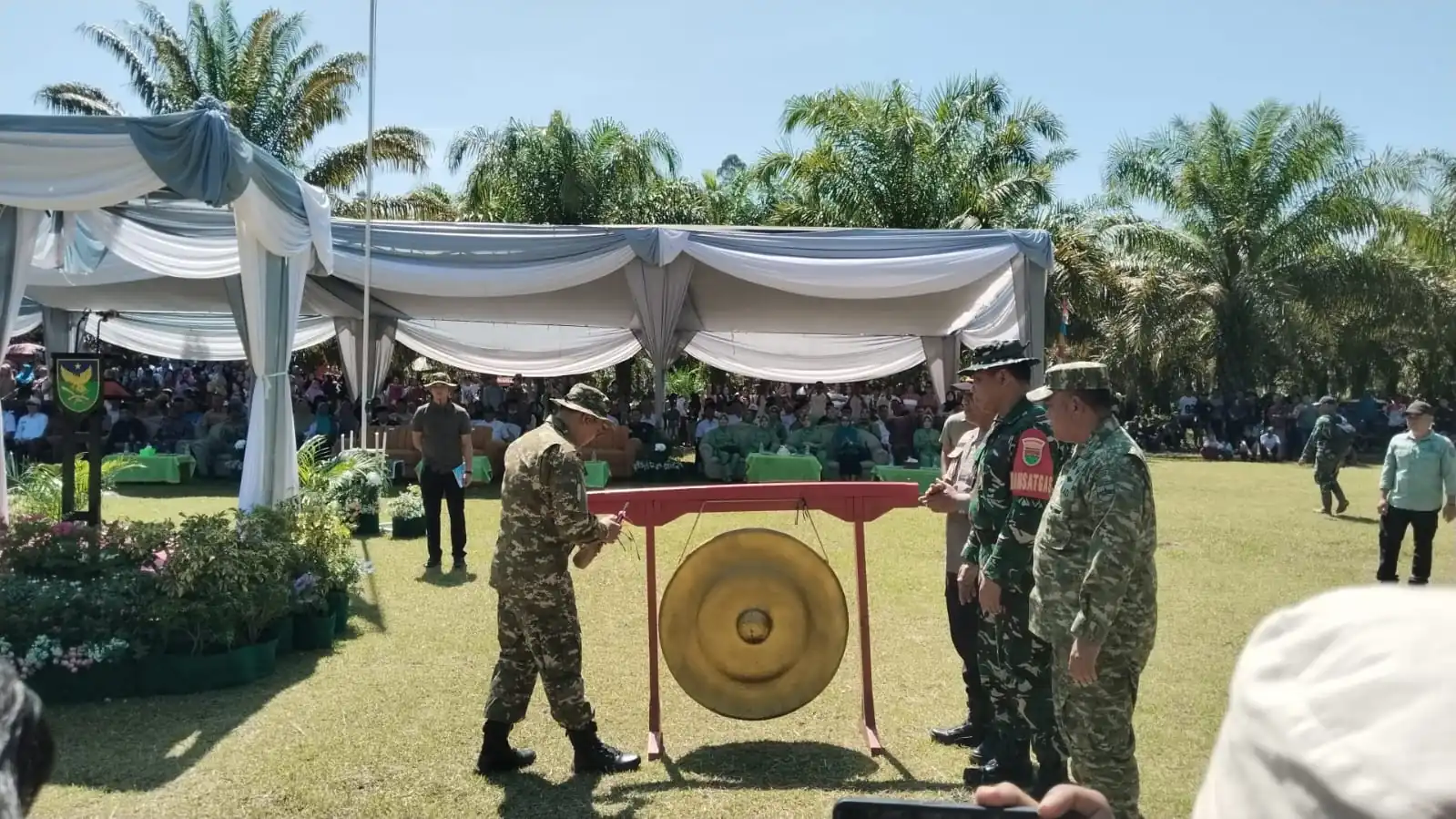 Pembukaan Program TMMD Reguler ke-128 tahun 2026 di Desa Lubuk Lagan, Kecamatan Talo Kecil, Kabupaten Seluma, Bengkulu, Rabu, 22 April 2026, Foto: Dok