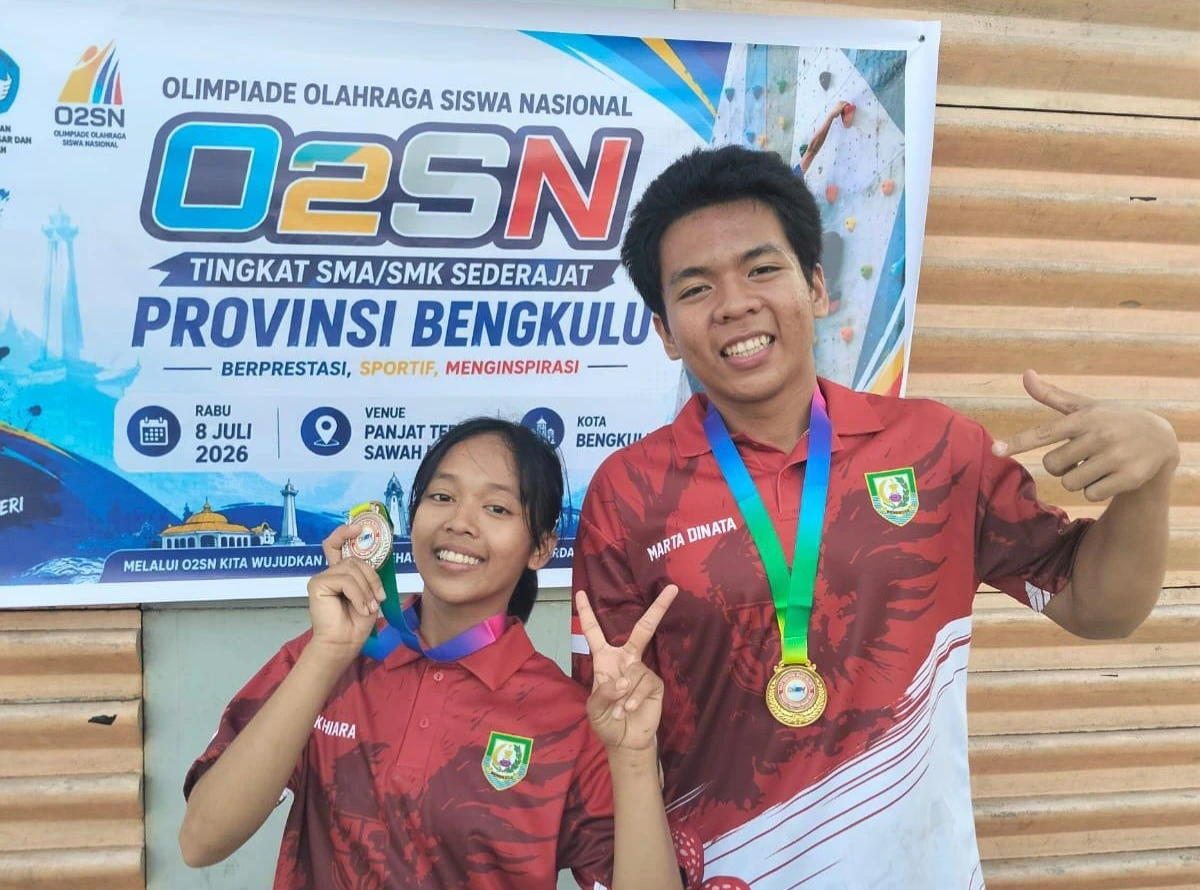 Atlet Panjat Tebing Seluma Raih Emas dan Perak di O2SN, Martadinata Lolos ke Tingkat Nasional